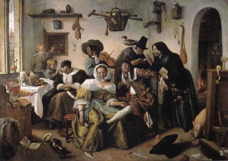 Topsy-turvy world, Jan Steen